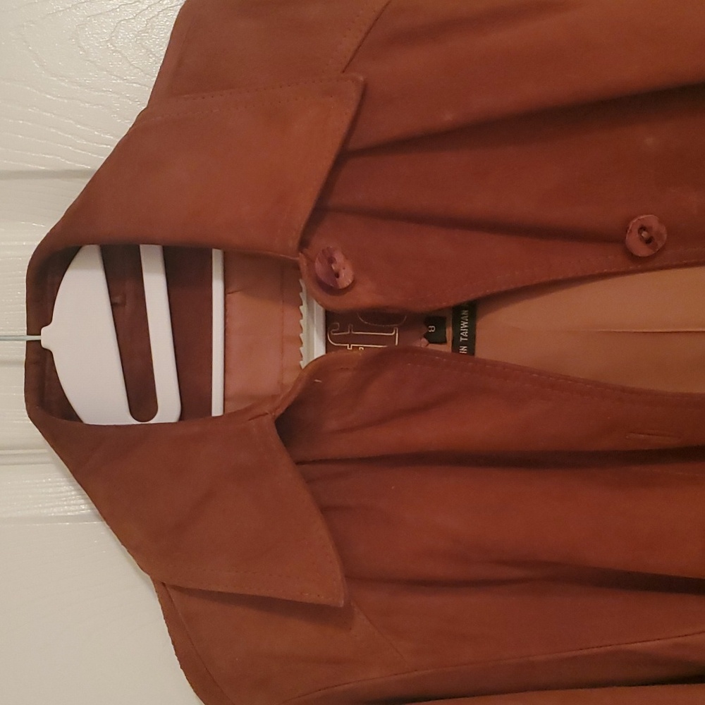 TFC Women's Belted Suede Trench Coat - Picture 6 of 16